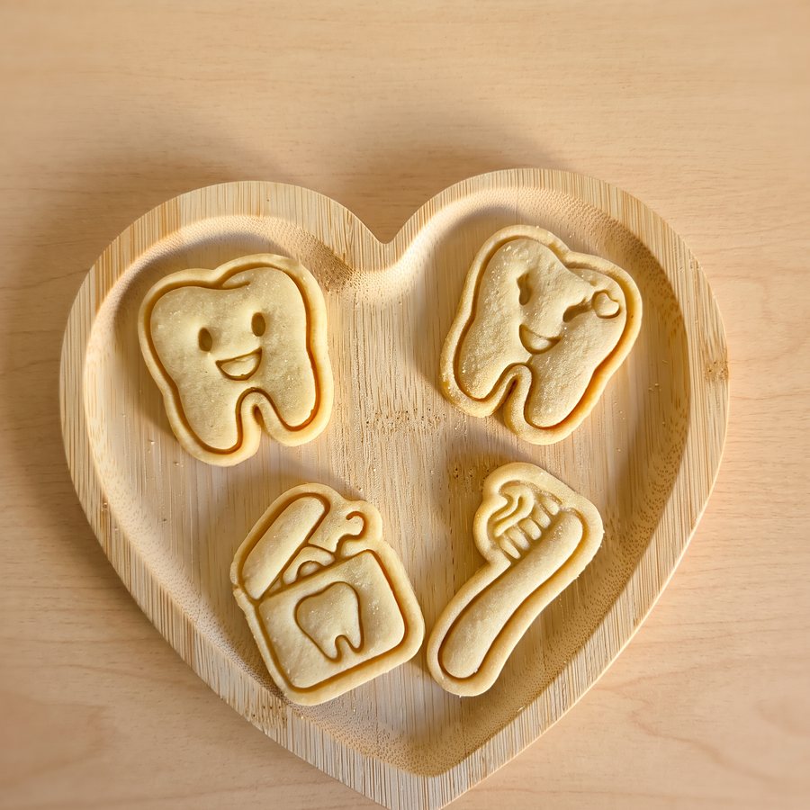 Biscoitos tematicos de odontologia